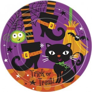 Spooky Boots Halloween Plates